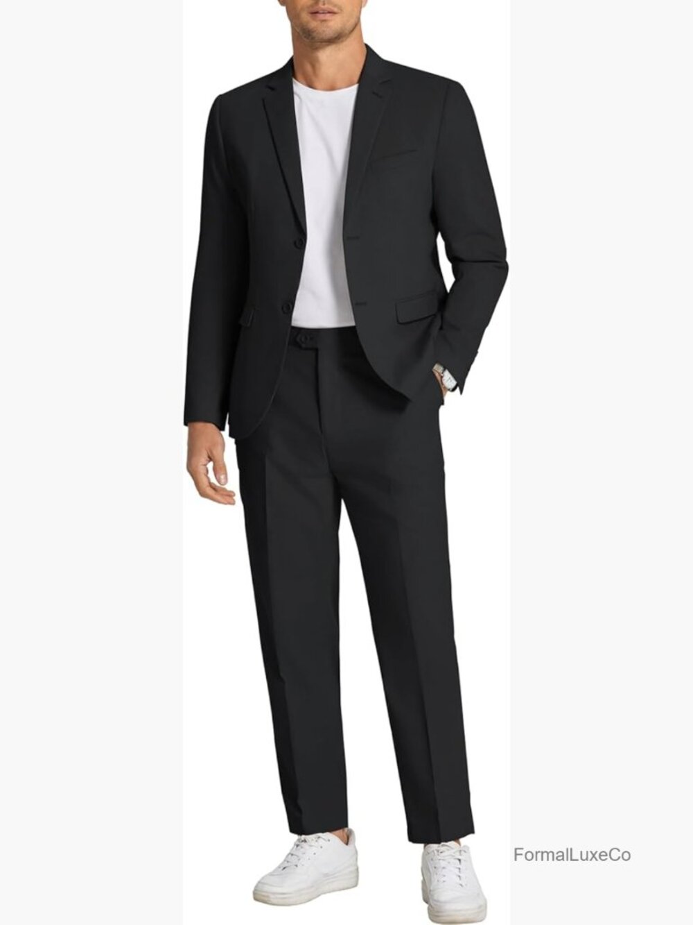 2 Piece Linen Suits Set Regular Fit Lightweight Summer Beach Wedding Suit
